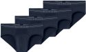 Schiesser Heren Rio-slip / Onderbroek 4 Pack Cotton Flex Blauw Effen Katoen