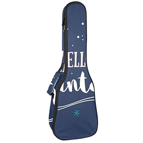 Mersov Concert Ukelele Rugzak, Heavy Duty Ukulele Case Bag met Opslag, Sopraan Concert Tenor Ukelele 10MM Gewatteerde Tas Hallo Winter Achtergrond
