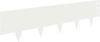 vidaXL Gazonrand 10 st 100 x 25 cm Staal Wit