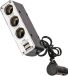 All Ride Autolader USB - 2 USB Poorten - Sigarettenaansteker Verdeler - 12/24 V - Zwart/Wit
