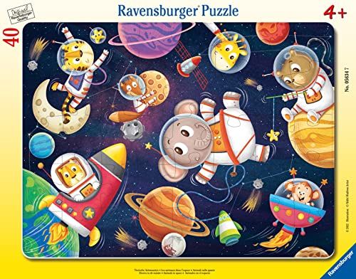 Ravensburger Frame puzzel - Dierlijke astronauten - 4005556056347