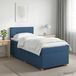 Maison Exclusive - Lit boxspring avec matelas et tête de lit, bleu, 90 x 200 cm, tissu