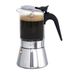 Nerthus FIH 1626 Espresso Koffiezetter 240 ml, Italiaanse Koffiezetter van Glas met RVS Basis en Ergonomische Handgreep