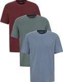 WE Fashion Heren Regular fit t-shirt van 100% katoen, 3-pack