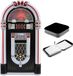 Bol Vinyl jukebox & cd-koffer - noir - 128 cm - 7 couleurs LED
