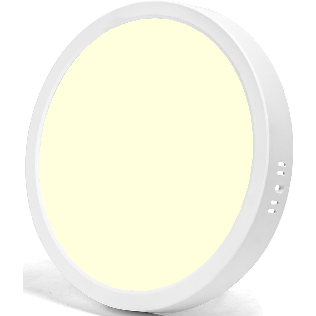 BES LED LED Paneel - Downlight - Aigi - Warm Wit 3000K - 24W - Ø30 - Opbouw - Rond - Wit - Flikkervrij