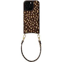 Selencia Nova Real Leather Backcover met Koord en Pashouder voor de Apple iPhone 15 Pro - Fawn Chic