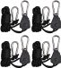 Merkloos / Sans marque Holland Connections 4 stuks/2 paar - Touwratel - ratel - ratelset - Spanratel - interne tandwielen ratel - Touwratel Hanger Set - Heftoestel - 2m lang - 150 lbs - zwart