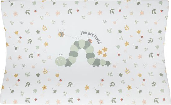 bébé-jou Aankleedkussen 72x44cm - Bohemian Garden - Wit