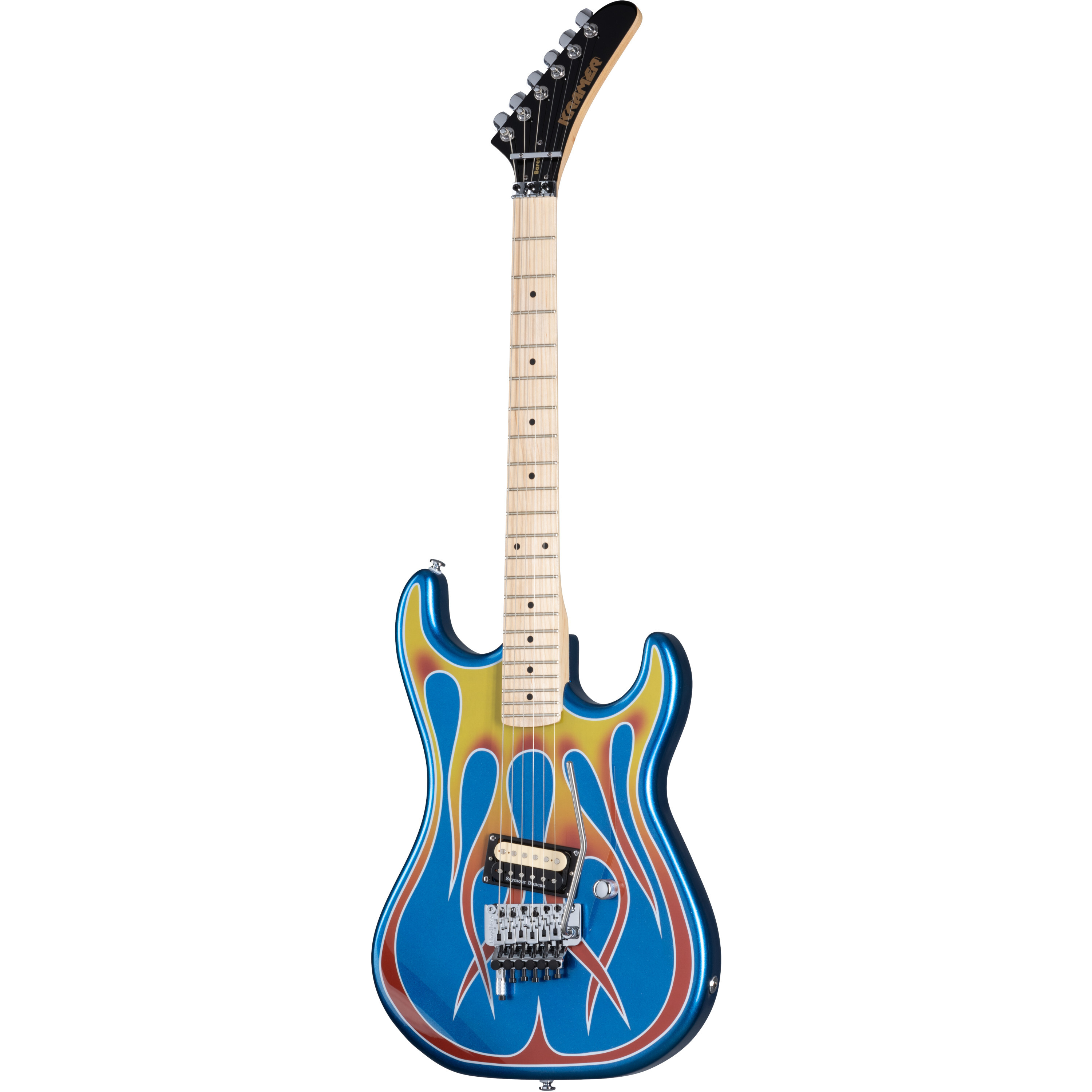 Kramer Guitars Custom Graphics Baretta "Hot Rod" Blue Sparkle with Flames