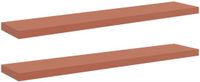 vidaXL Wandplank - Rood - 120 x 23,5 x 3,8 cm - Bewerkt hout