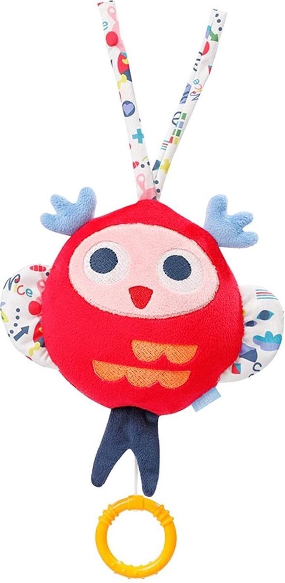 Fehn muziekdoosje Color Friends uil 18 cm pluche