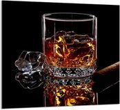 TMK ArtDeko Serie - Glazen Paneel Keuken - 65x60 cm - Whisky - Gehard Glas