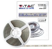 LED-strip V-TAC LED-strip spoel 5 meter 5 W per meter, SMD 3528, kleur van het licht natuurlijk wit, 4000 K, voor buiten met plakstrips en siliconen afdekking, stroomvoorziening via 12 volt.