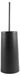 Brosse WC avec support, en acier inoxydable, hauteur 37 cm, noire