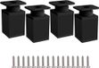 Ibenzoa® Set de 4 pieds de table réglables – Alliage d'aluminium noir – Compatibilité universelle