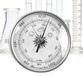 Merkloos / Sans marque Bol Barometer Weerstation - Druk Meter - Buiten Weer - Hoge Precisie - 70mm Diameter - Zilverkleurig