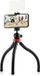 MOJOGEAR Trépied flexible XL avec pieds extra robustes – Jusqu'à 31 cm de haut – avec support de téléphone premium – Trépied iPhone — Noir/Rouge