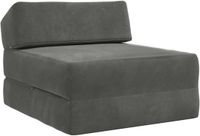 vidaXL Vouwbare Sofa Bed Donkergrijs Stof 60 x 70 x 41 cm