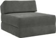 vidaXL Canapé-lit pliable gris foncé tissu 60 x 70 x 41 cm