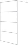 vidaXL Inloopdouchewand 115x195 cm Transparant ESG-glas Wit