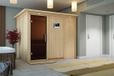 Karibu Gobin Sauna met Dakkraag Antracietglas Kachel 9 kW Externe Bediening