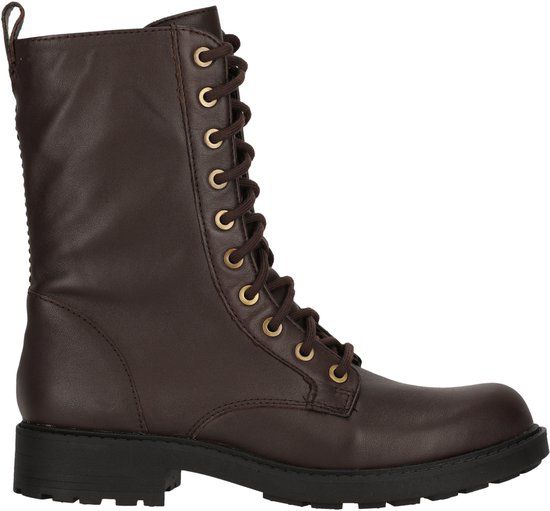 Clarks Orinoco2 Style Womens Dark Brown Leather Ankle Boots, Size 5