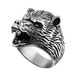 Lucardi Heren Stalen ring beer - Ring - Staal - Zilver - 21 / 66 mm