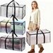 Sacs de rangement - Lot de 4 - 90 litres - Imperméable - Pliable - Transparent - Boîtes de déménagement - Grand (6 litres ou plus) - Linge de lit