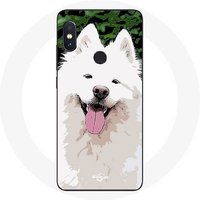 Maniacase Hoesje voor Xiaomi Redmi Note 5 AI Dual Camera Samojeed Wit Hondenras
