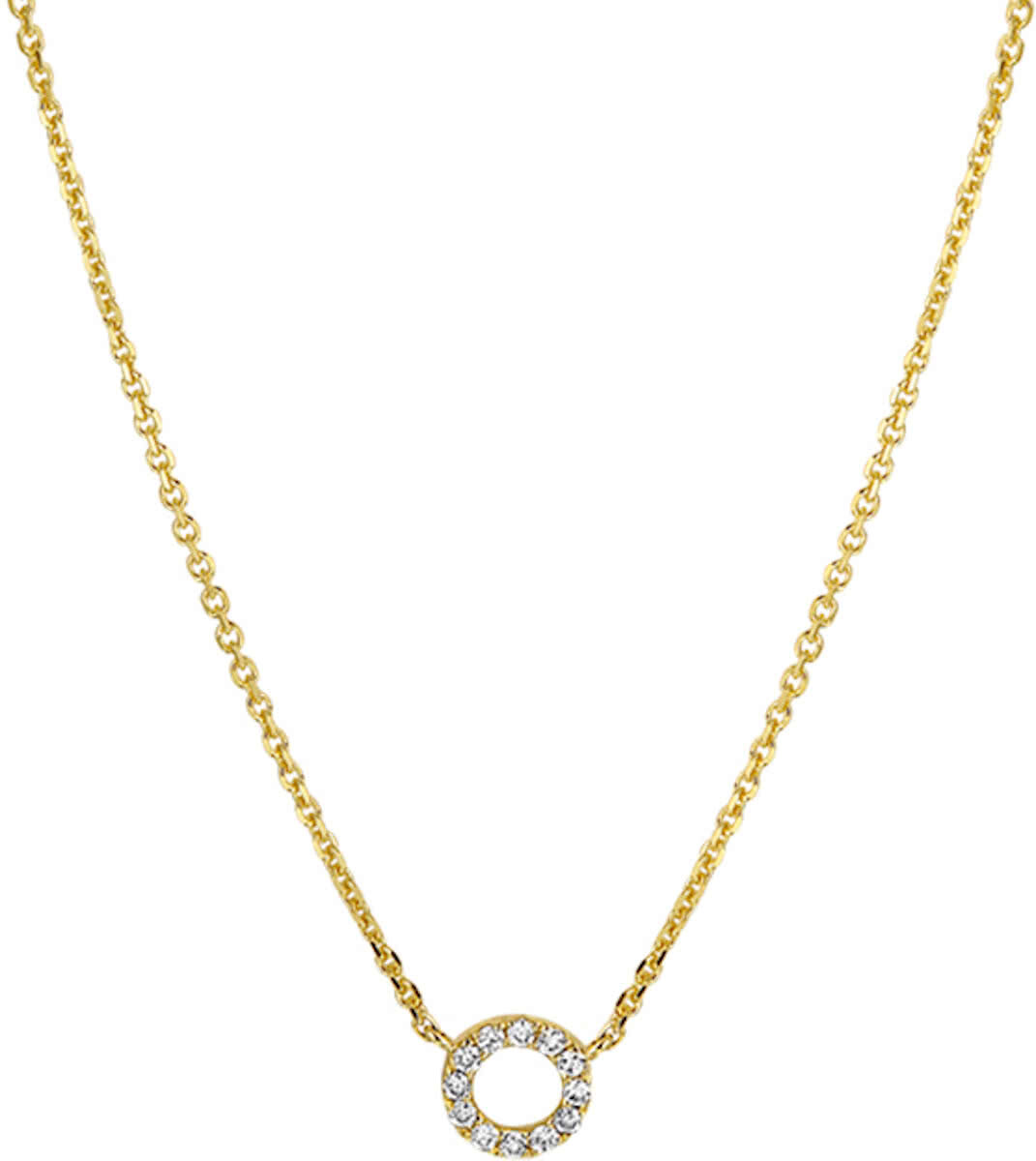 The Jewelry Collection Ketting Diamant 0.05ct H P1 0,8 mm 41 - 43 - 45 cm - Geelgoud