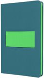 Sigel LS204 Notitieboek Linescape Hardcover DIN A5 Geruit Middelblauw, Neon-groen 88 vellen
