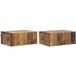 Vidaxl Ensemble de 2 tables de chevet murales bois ancien 49 x 34,5 x 20 cm