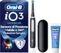 Oral-B Oplaadbare elektrische tandenborstel iO 3 zwart, 1 elektrische tandenborstel, 1 reserveborstel, reisetui + tandpasta Oral-B Pro-Expert, zachte whitening, tandreiniging