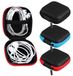 Merkloos Mini hoofdtelefoontas - Set van 3 - Ritssluiting - Met roostervak - 7,5 x 7,5 cm