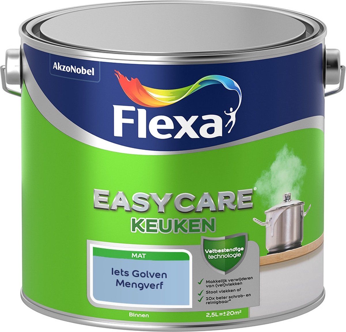 FLEXA Easycare Muurverf - Keuken - Mat - Iets Golven - 2,5 liter
