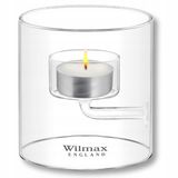 Wilmax WL-888904A Borosilicaatglas Kaarsenhouder Theelichthouder voor 1 Theelichtje, 9 cm Hoogte