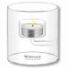 Wilmax WL-888904A Borosilicaatglas Kaarsenhouder Theelichthouder voor 1 Theelichtje, 9 cm Hoogte