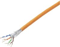 Tru Components Netwerkkabel CAT 7a S/FTP 4 x 2 x 0.26 mm² CPR-Dca-gecertificeerd Oranje 100 m