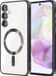 Techsuit Hoesje geschikt voor Samsung Galaxy A35 - Luxury Crystal Back Cover - Geschikt voor MagSafe - Transparant/Zwart