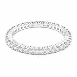 Swarovski Vittore Ring - Wit Swarovski Kristal - Zilverkleur - Maat 58