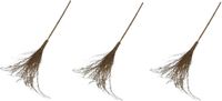 Merkloos Heksen bezem - 3x - 110 cm - Heks verkleedaccessoires - Halloween