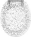 Merkloos / Sans marque Famanu Toiletbril - Transparant met glitter, 41,9 x 35,6 cm