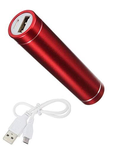 Shot Case Externe accu voor iPhone 11, universeel, power bank, 2600 mAh, met USB-kabel, Mirco, USB, vervangende accu voor telefoon (rood)