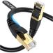Reagle Câble Ethernet RJ45 Cat8, 40Gbps, 10 mètres, LAN, 26AWG, câble de raccordement
