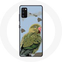 Maniacase Etui voor Oppo A16 Parkieten Vogels groen