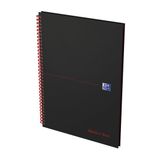 Oxford Spiraalblok A4 Lijn 140 Pagina's 80gr Zwart/Rood 5 Stuks