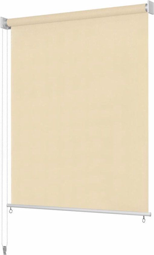 vidaXL Rolgordijn voor buiten 120x140 cm crème