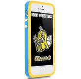 Horny Protectors Bumper voor Apple iPhone 4 blauw/geel met metalen knop