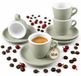 Merkloos Espresso Set van 4 Espressokopjes 50 ml in Saliegroen